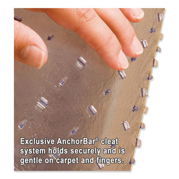 ES Robbins® Natural Origins Chair Mat With Lip For Carpet, 45 X 53, Clear freeshipping - TVN Wholesale